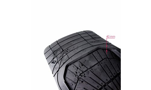 Коврики универсальные CARFORT ROVERS 1 для переднего ряда, черный цвет, ванночка, 2шт