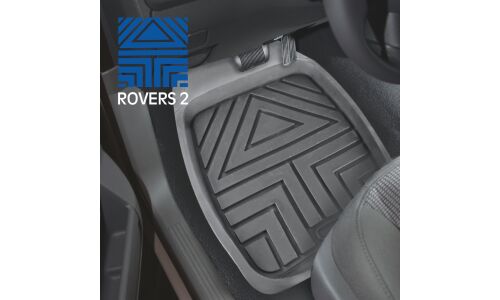 Коврики универсальные CARFORT ROVERS 2 для переднего ряда, серый цвет, ванночка, 2шт