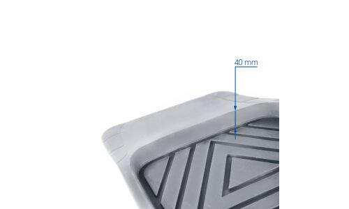 Коврики универсальные CARFORT ROVERS 2 для переднего ряда, серый цвет, ванночка, 2шт