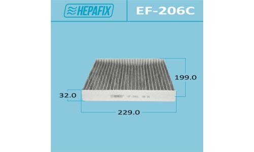 Фильтр салонный Hepafix AC-206 угольный, арт. EF-206C