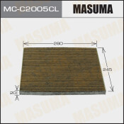 Фильтр салонный Masuma AC-0208 угольный, арт. MC-C2005CL Фильтр салонный Masuma AC-0208 угольный, арт. MC-C2005CL