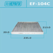 Фильтр салонный Hepafix угольный, арт. EF-104C Фильтр салонный Hepafix угольный, арт. EF-104C