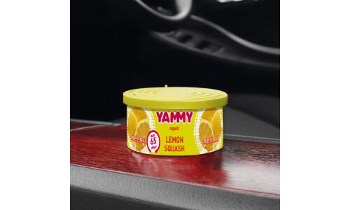 Ароматизатор на торпедо Yammy Lemon Squash (Лимонная свежесть), с растительным наполнителем, баночка 42г, арт. D013