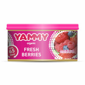 Ароматизатор на торпедо Yammy Fresh Berries (Свежие ягоды), с растительным наполнителем, баночка 42г, арт. D019 Ароматизатор на торпедо Yammy Fresh Berries (Свежие ягоды), с растительным наполнителем, баночка 42г, арт. D019