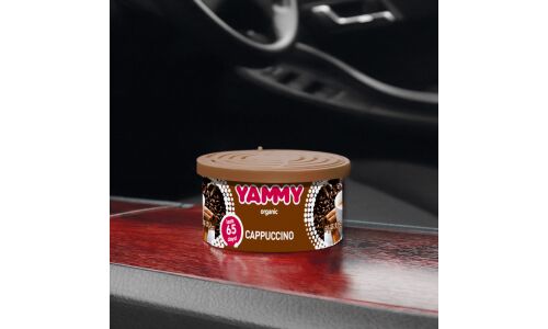 Ароматизатор на торпедо Yammy Coffee (Кофе), с растительным наполнителем, баночка 42г, арт. D022