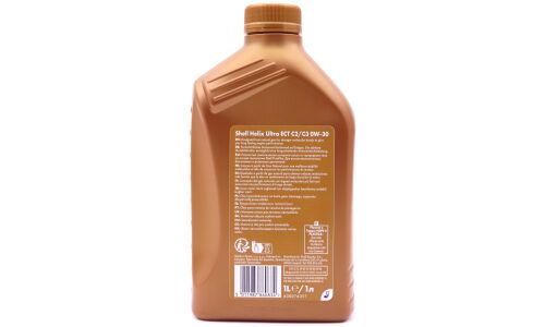 Масло моторное Shell Helix Ultra ECT 0w30, синтетическое, API SN, ACEA C2/C3, универсальное, 1л, арт. 550046358