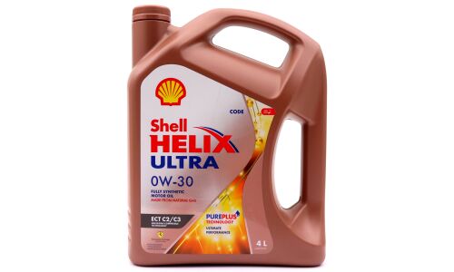 Масло моторное Shell Helix Ultra ECT 0w30, синтетическое, API SN, ACEA C2/C3, универсальное, 4л, арт. 550046375
