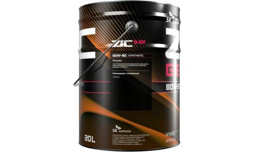 Масло трансмиссионное ZIC G-EP 80w90, синтетическое, API GL-4, для МКПП, 20л, арт. 192625