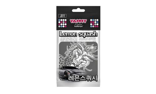 Ароматизатор подвесной Yammy «Квадрат» Lemon Squash (Лимонная свежесть), картон с пропиткой, арт. J011