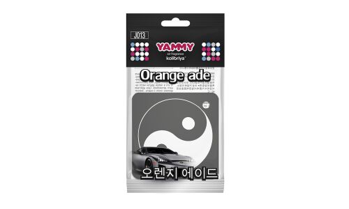 Ароматизатор подвесной Yammy «Квадрат» Orange Ade (Апельсин), картон с пропиткой, арт. J013
