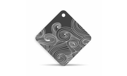 Ароматизатор подвесной Yammy «Квадрат» Green Apple (Зеленое яблоко), картон с пропиткой, арт. J014