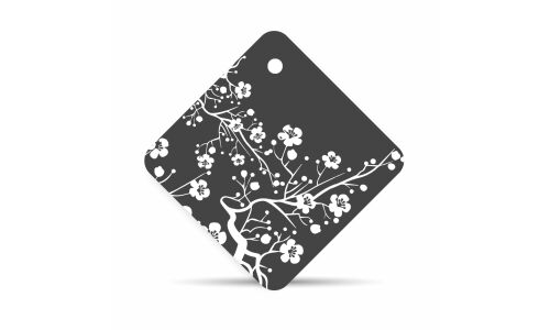 Ароматизатор подвесной Yammy «Квадрат» Sakura (Сакура), картон с пропиткой, арт. J017