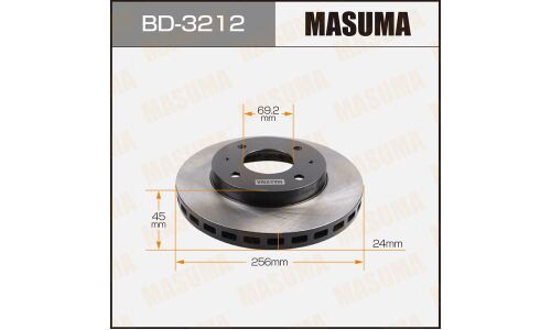 Тормозной диск Masuma передний, арт. BD-3212