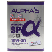 Масло моторное ALPHA'S 10w30 синтетическое, API SP/CF, ILSAC GF-6A, универсальное, 4л, арт. 809144
