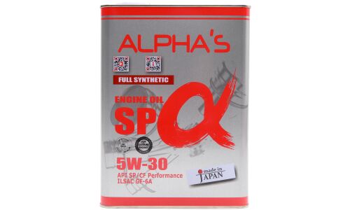 Масло моторное ALPHA'S 5w30 синтетическое, API SP/CF, ILSAC GF-6A, универсальное, 4л, арт. 809244