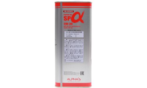 Масло моторное ALPHA'S 5w30 синтетическое, API SP/CF, ILSAC GF-6A, универсальное, 4л, арт. 809244