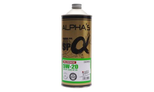 Масло моторное ALPHA'S 5w20 синтетическое, API SP, ILSAC GF-6A, для бензинового двигателя, 1л, арт. 809341