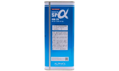 Масло моторное ALPHA'S 0w20 синтетическое, API SP, ILSAC GF-6A, для бензинового двигателя, 4л, арт. 809444