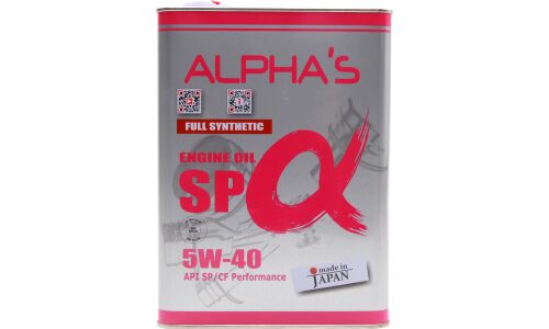 Масло моторное ALPHA'S 5w40 синтетическое, API SP/CF, универсальное, 4л, арт. 809544