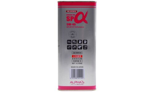 Масло моторное ALPHA'S 5w40 синтетическое, API SP/CF, универсальное, 4л, арт. 809544