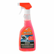 Очиститель стёкол Hi-Gear Summer Windshield Washer, от следов насекомых и маслинных пятен, антистатик, бутылка с триггером 473мл, арт. HG5643