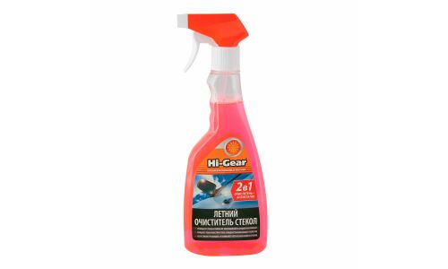 Очиститель стёкол Hi-Gear Summer Windshield Washer, от следов насекомых и маслинных пятен, антистатик, бутылка с триггером 473мл, арт. HG5643