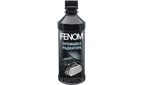 Промывка радиатора и системы охлаждения Fenom, от ржавчины, накипи, шлама и маслянистых отложений, бутылка 330мл, арт. FN246