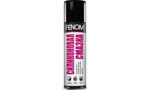 Смазка аэрозольная Fenom, для обработки уплотнителей дверей автомобиля, силиконовая, баллон 335мл, арт. FN401