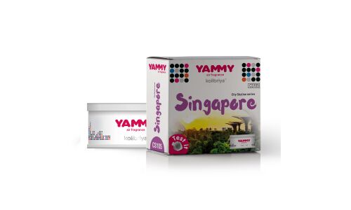 Ароматизатор на торпедо Yammy Singapore (Сингапур), меловой, баночка, арт. CS105
