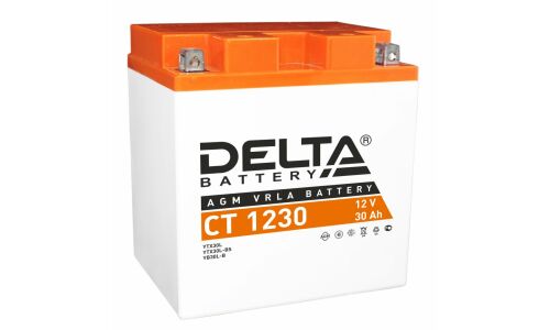 Аккумулятор для мото Delta CT 1230 AGM, 30Ач, CCA 300A, необслуживаемый
