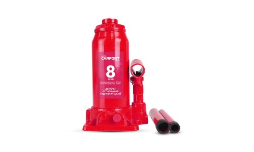 Домкрат гидравлический бутылочный Carfort, 8000кг, подъем 236-475мм, сумка