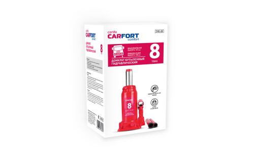 Домкрат гидравлический бутылочный Carfort, 8000кг, подъем 236-475мм, сумка