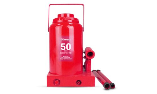 Домкрат гидравлический бутылочный Carfort, 50000кг, подъем 285-465мм, сумка