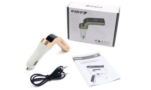 FM-трансмиттер (модулятор) Bluetooth Car Charger, 12/24В, USB / microSD / AUX, Bluetooth, 87.5–108Мгц, поддержка MP3 / WAV / WMA / FLV, арт. CARG7