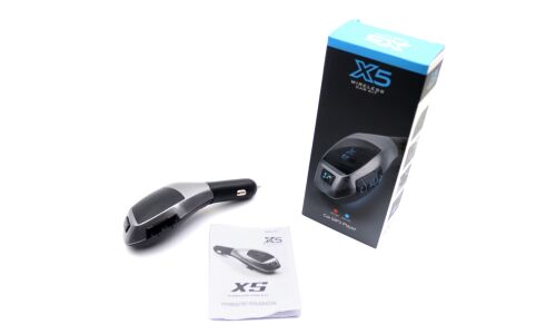 FM-трансмиттер (модулятор) Wareless Car Kit, 12/24В, USB / microSD, Bluetooth, 87.5–108Мгц, поддержка MP3 / WMA, арт. X5