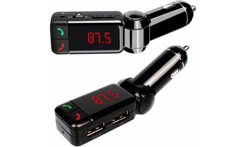 FM-трансмиттер (модулятор) BT Hands-free Car Charger, 12/24В, 2xUSB / AUX, Bluetooth, 87.5–108Мгц, поддержка MP3 / WAV / WMA / FLV, арт. BC06