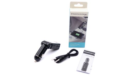 FM-трансмиттер (модулятор) BT Hands-free Car Charger, 12/24В, 2xUSB / AUX, Bluetooth, 87.5–108Мгц, поддержка MP3 / WAV / WMA / FLV, арт. BC06