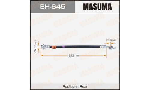 Шланг тормозной Masuma для Nissan Murano, задний, арт. BH-645