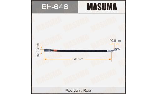 Шланг тормозной Masuma для Nissan M37, задний, арт. BH-646