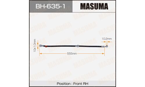 Шланг тормозной Masuma для Nissan Murano, передний, правый, арт. BH-635-1