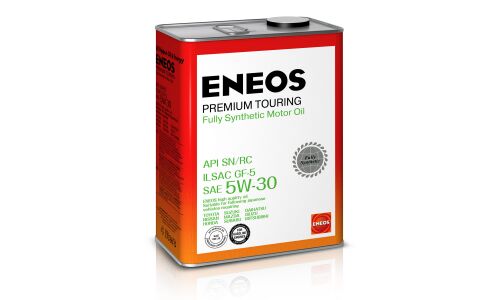 Масло моторное Eneos Premium Touring 5w30 синтетическое, API SN, ILSAC GF-5, для бензинового двигателя, 4л, арт. 8809478942216