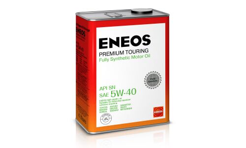 Масло моторное Eneos Premium Touring 5w40, синтетическое, API SN, для бензинового двигателя, 4л, арт. 8809478942162