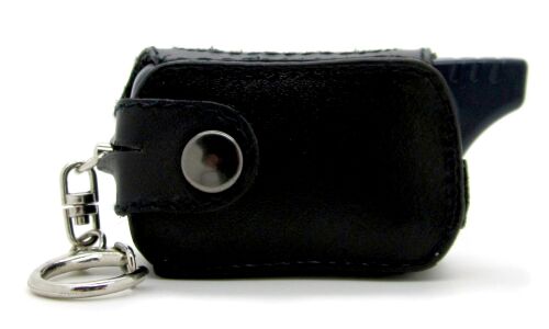 Чехол на брелок сигнализации Tomahawk TZ-9010/TZ-9020 кожаный черного цвета
