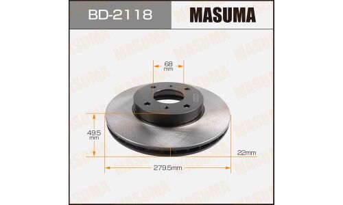 Тормозной диск Masuma передний, арт. BD-2118