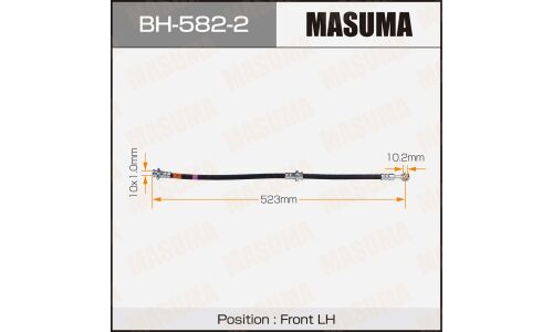Шланг тормозной Masuma, передний, арт. BH-582-2