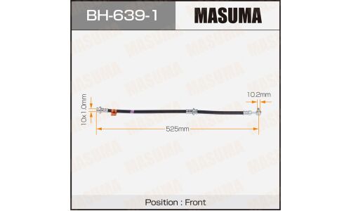 Шланг тормозной Masuma, передний, арт. BH-639-1
