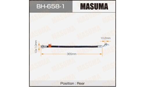 Шланг тормозной Masuma для Suzuki Grand Vitara, задний, правый, арт. BH-658-1
