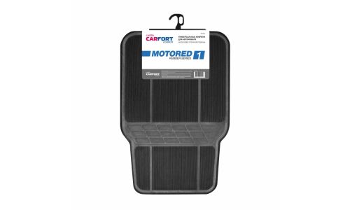 Коврики универсальные CARFORT MOTORED 1 для переднего и заднего ряда, черный цвет, 4шт