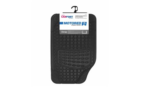 Коврики универсальные CARFORT MOTORED 2 для переднего и заднего ряда, черный цвет, 4шт