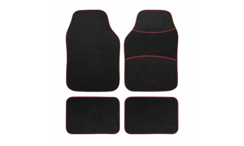Коврики универсальные CARFORT MOTORED 3 для переднего и заднего ряда, черный цвет, 4шт